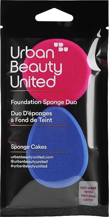 UBU Sponge Cakes Foundation Sponge Duo Sunđeri za toniranu kremu, roze + plavi