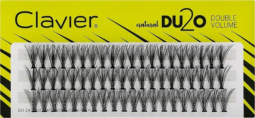 Umjetne trepavice "Double volume", 14 mm Clavier DU2O Double Volume