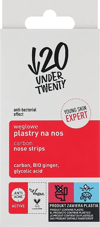 Under Twenty Anti! Acne Carbon Nose Strips Flasteri za nos od uglja