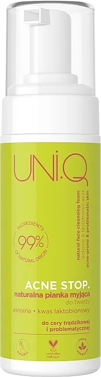 UNI.Q Acne Stop Natural Face Cleansing Foam Pena za umivanje