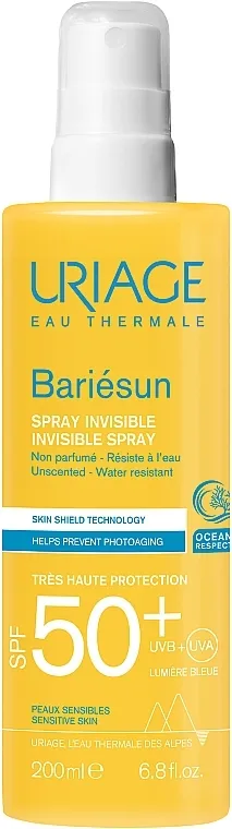 Uriage Bariesun Invisible Spray Very High Protection SPF50+ Vodootporni sprej za tijelo za zaštitu od sunca