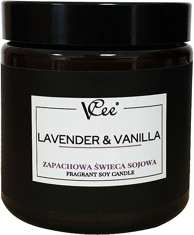 Vcee Lavender &amp; Vanilla Fragrant Soy Candle Sveća od sojinog voska sa mirisom lavande i vanile