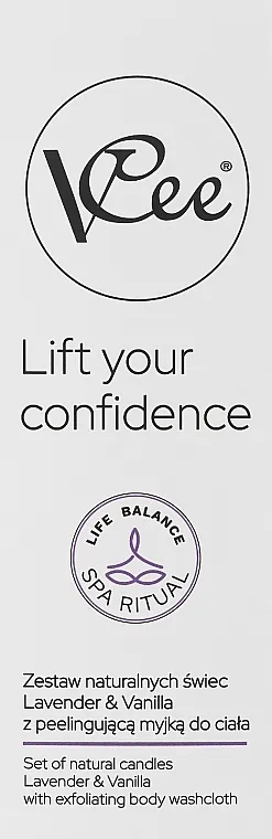 Vcee Lift Your Confidence Lavener &amp; Vanilla (candle/80g + candle/100ml) Set prirodnih sveća