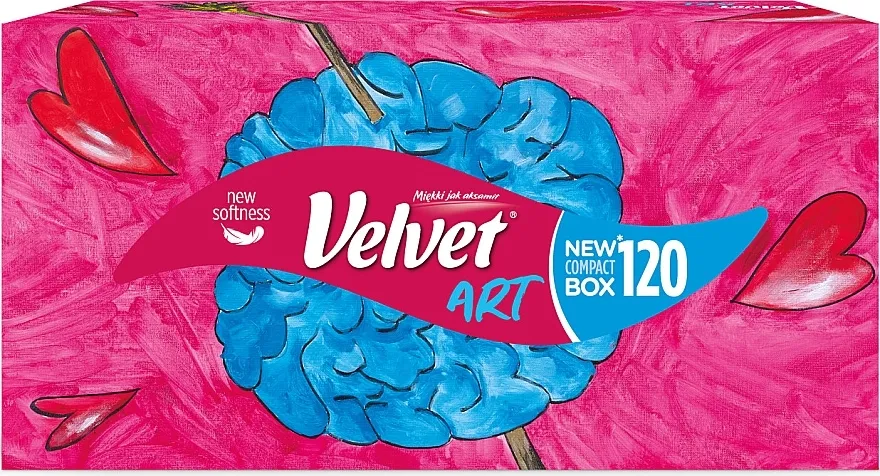 Velvet Maramice u kutiji ART, 3-slojne, 120 kom., srce