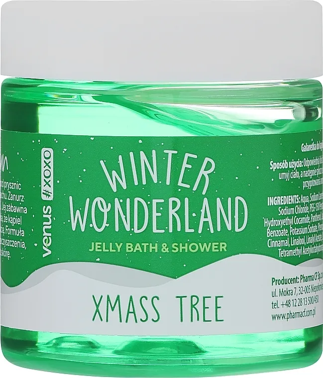 Venus Xoxo Winter Wonderland Jelly Bath &amp; Shower Xmas Tree Gel za kupanje i tuširanje