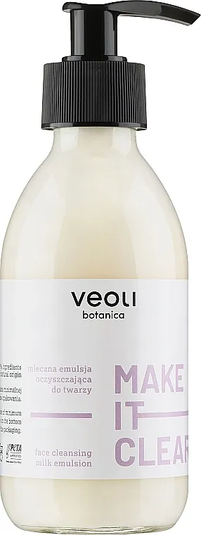 Veoli Botanica Face Cleansing Milk Emulsion Make It Clear Mliječna emulzija za čišćenje lica