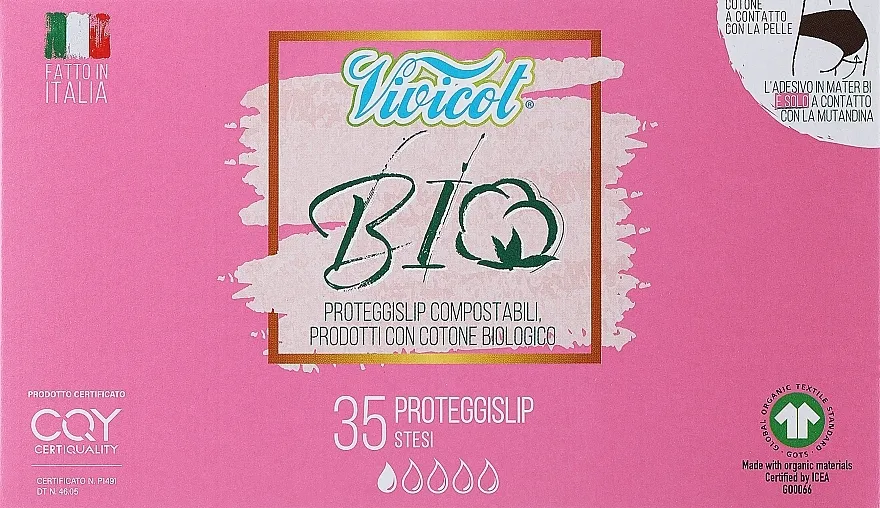 Vivicot Bio Pantyliners Higijenski dnevni ulošci, 35 kom