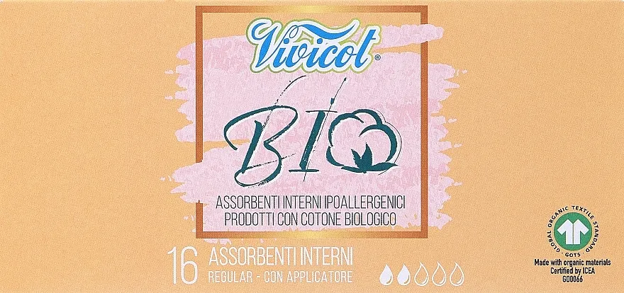 Vivicot Bio Regular Tamponi s aplikatorom, 16 kom