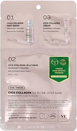 VT Cosmetics Cica Collagen All in One 3steps Mask Kolagen maska za lice