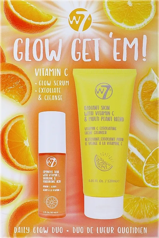 W7 Glow Get 'Em Vitamin C Gift (f/ser/30ml + f/peeling/120ml) Set