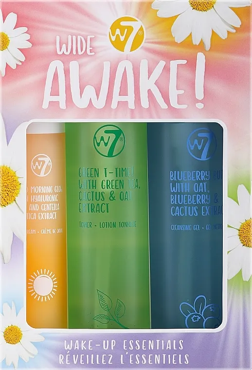 W7 Wide Awake! (toner/120ml + clean/gel/120ml + d/cr/50ml) Set
