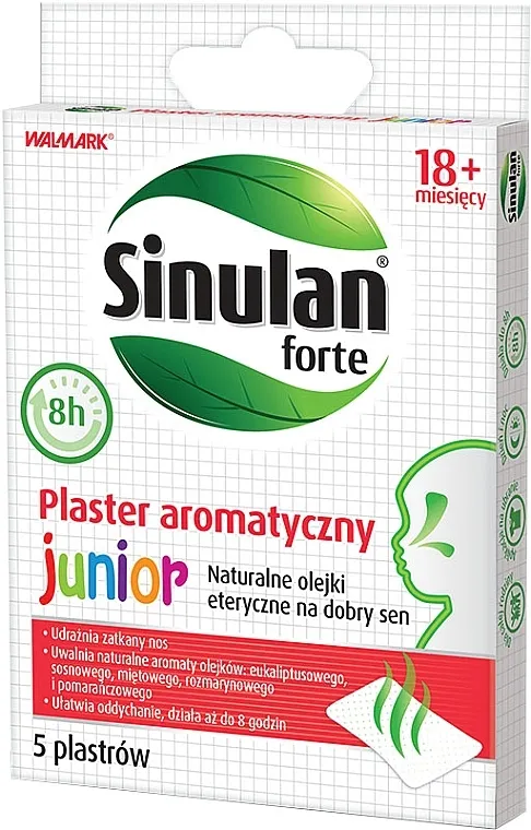 Walmark Sinulan Forte Junior Aromatični flasteri, 5 kom.