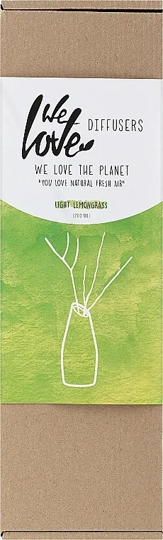 We Love The Planet Light Lemongras Diffuser Aroma difuzor sa staklenom vazom