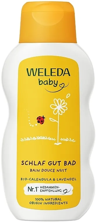 Weleda Baby Goodnight Bath Cream With Calendula And Lavender Umarajući šampon i krem za tuširanje za decu