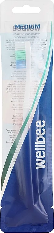 Wellbee Srednje tvrda četkica za zube, crvena