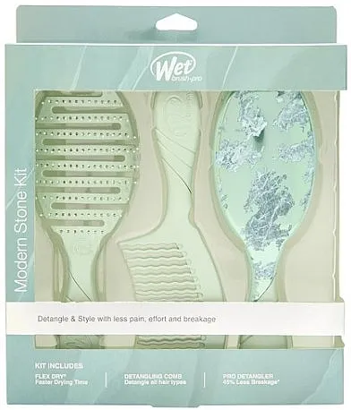 Wet Brush Pro Detangler Modern Stone Kit (brush/3 psc) Komplet