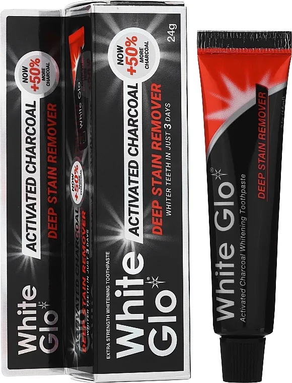 White Glo Activated Charcoal Deep Stain Remover Pasta za izbeljivanje zuba