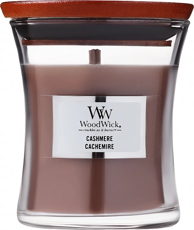Woodwick Cashmere Scented Candle Mirisna svijeća u čaši