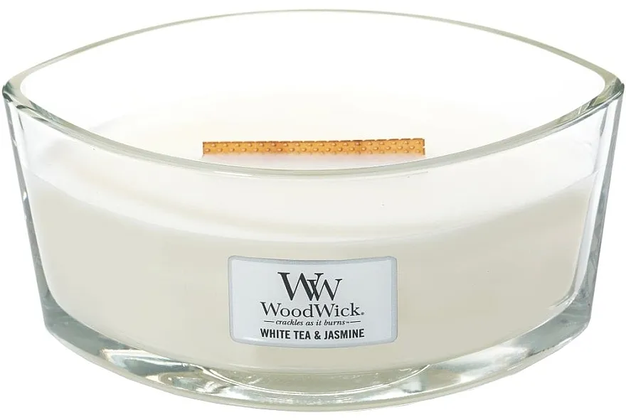 WoodWick Hearthwick Flame Ellipse Candle White Tea &amp; Jasmine Mirisna svijeća u čaši