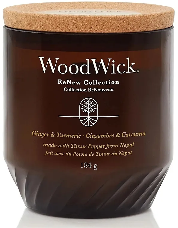 Woodwick ReNew Collection Ginger &amp; Turmeric Candle Mirisna sveća u čaši