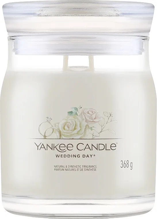 Yankee Candle Singnature Mirisna svijeća u staklenku "Dan vjenčanja", 2 fitilja