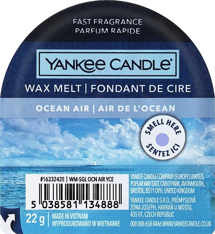 Yankee Candle Wax Melt Ocean Air Aromatični vosak
