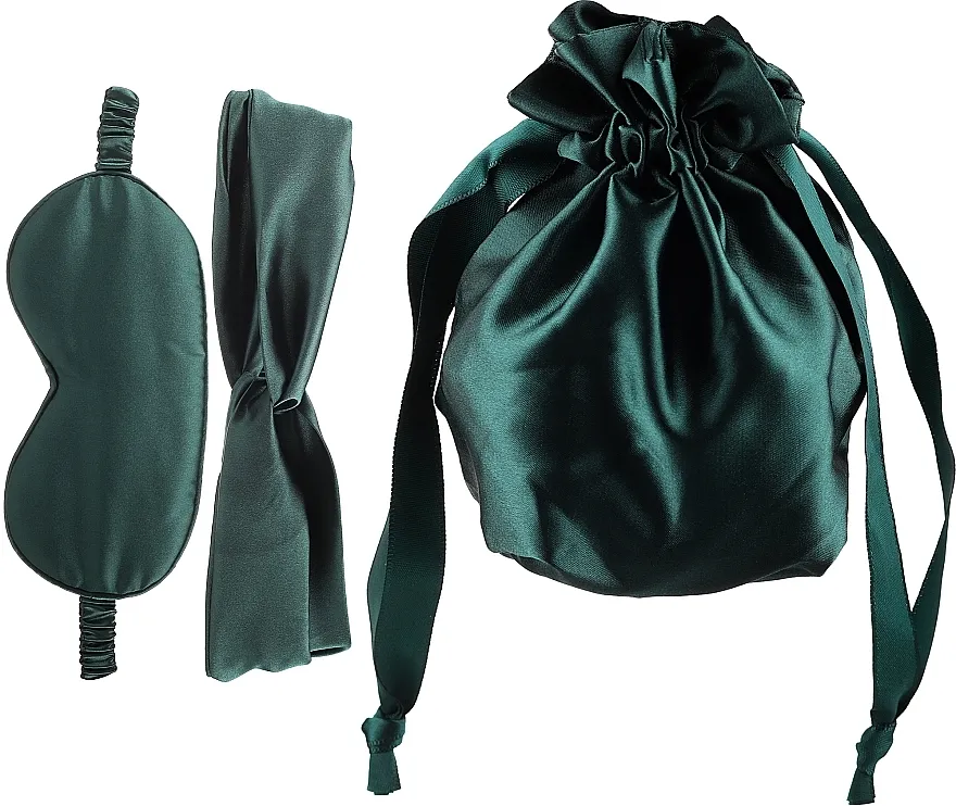 Yeye Green (sleep/mask/1pc + headband/1pc + pouch/1pc) Sleeping set
