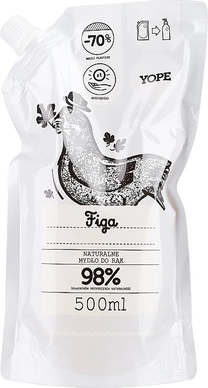 Yope Fig Tree Natural Liquid Soap Refill Pack 98% Tekući sapun "Smokva" (doypack)