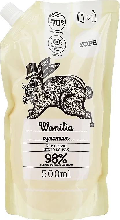 Yope Vanilla Natural Liquid Soap 98% (doypack) Tekući sapun "Cimet i vanilija"