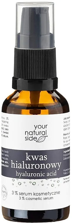 Your Natural Side Hyaluronic Acid 3% Cosmetic Serum Serum za lice s hijaluronskom kiselinom