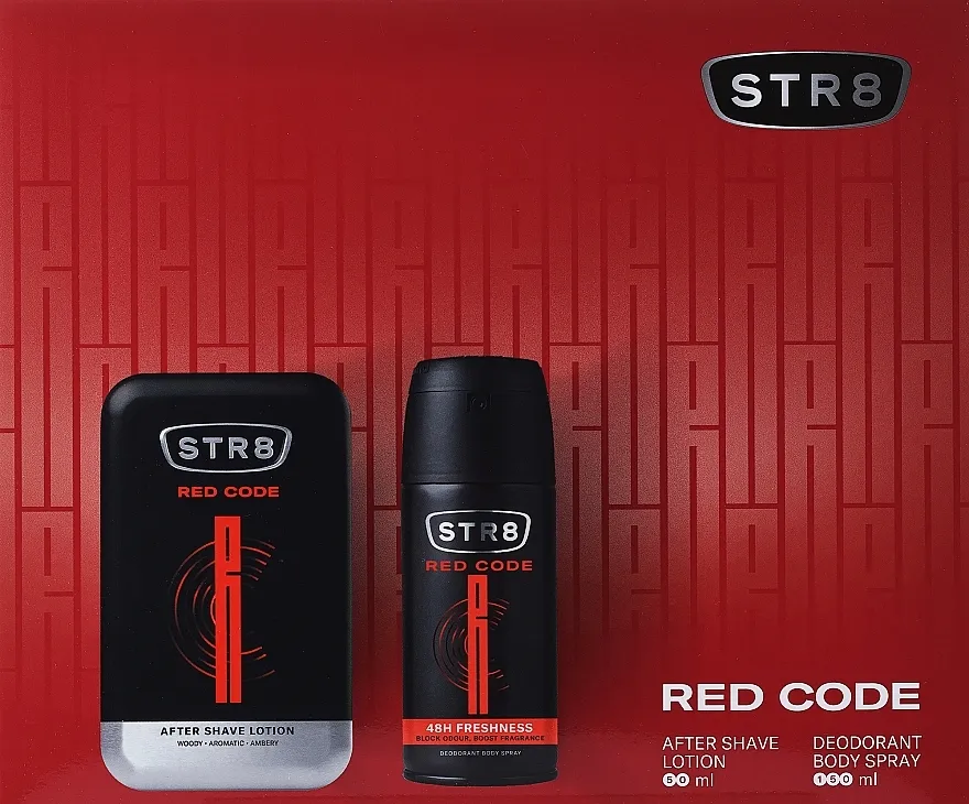 Zestaw (ash/lot/50ml + dezodorans/150ml) STR8 Red Code