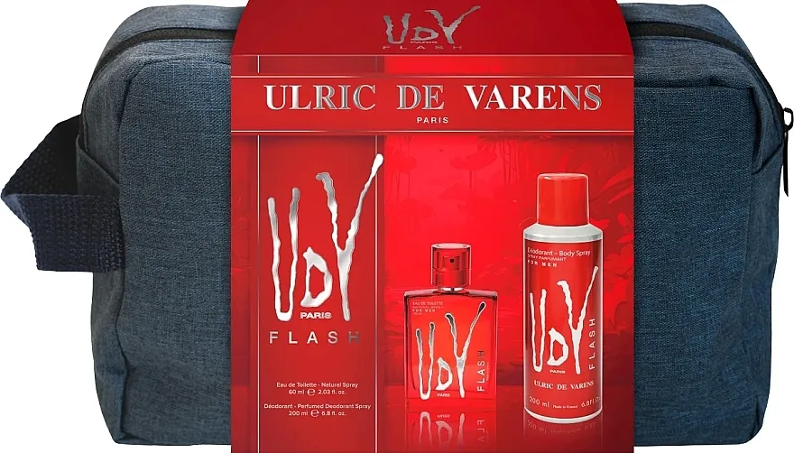 Zestaw (edt/60ml + deo/200ml + torba) Ulric de Varens UDV Flash