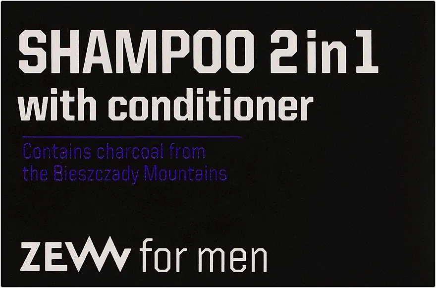 Zew For Men Shampoo Šampon 2 u 1 s balzamom i ugljenom