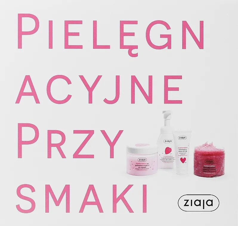 Ziaja I Love Ziaja Marshmallow (b/peeling/300ml + h/cr/50ml + shower/gel/260ml + b/foam/250ml) Set