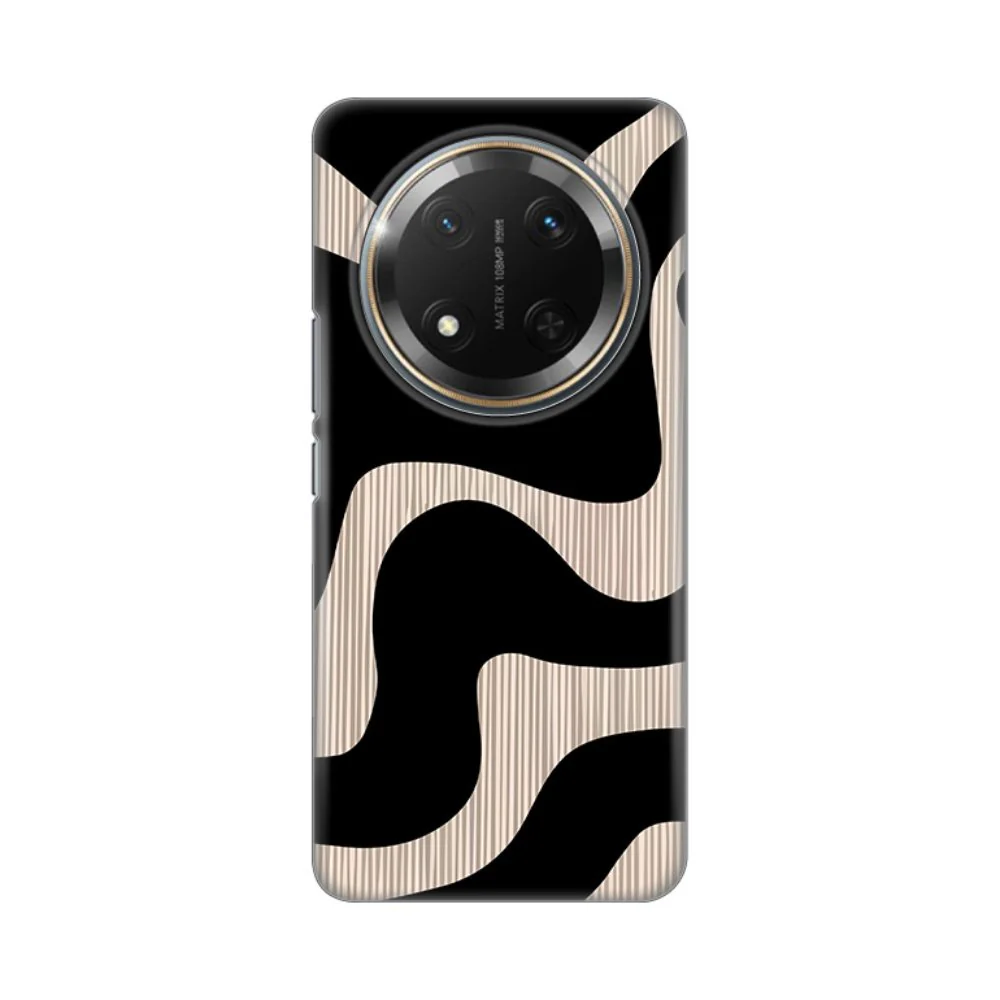 Maska za Honor Magic 7 Lite Black Flow Silikonska Print Skin