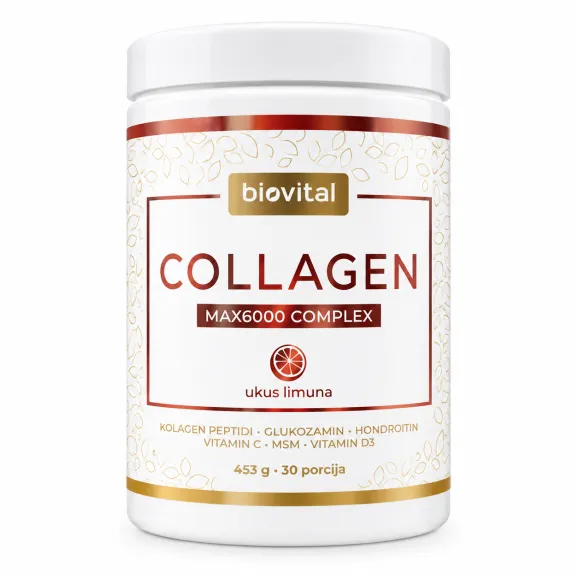 Bioactive Collagen Complex 6000mg Limun 453g  Biovital