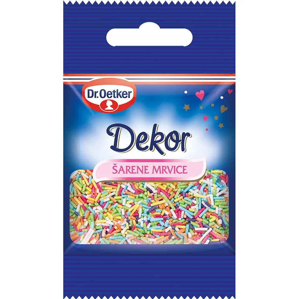 Dekorativne sarene mrvice Dr.Oetker 10g