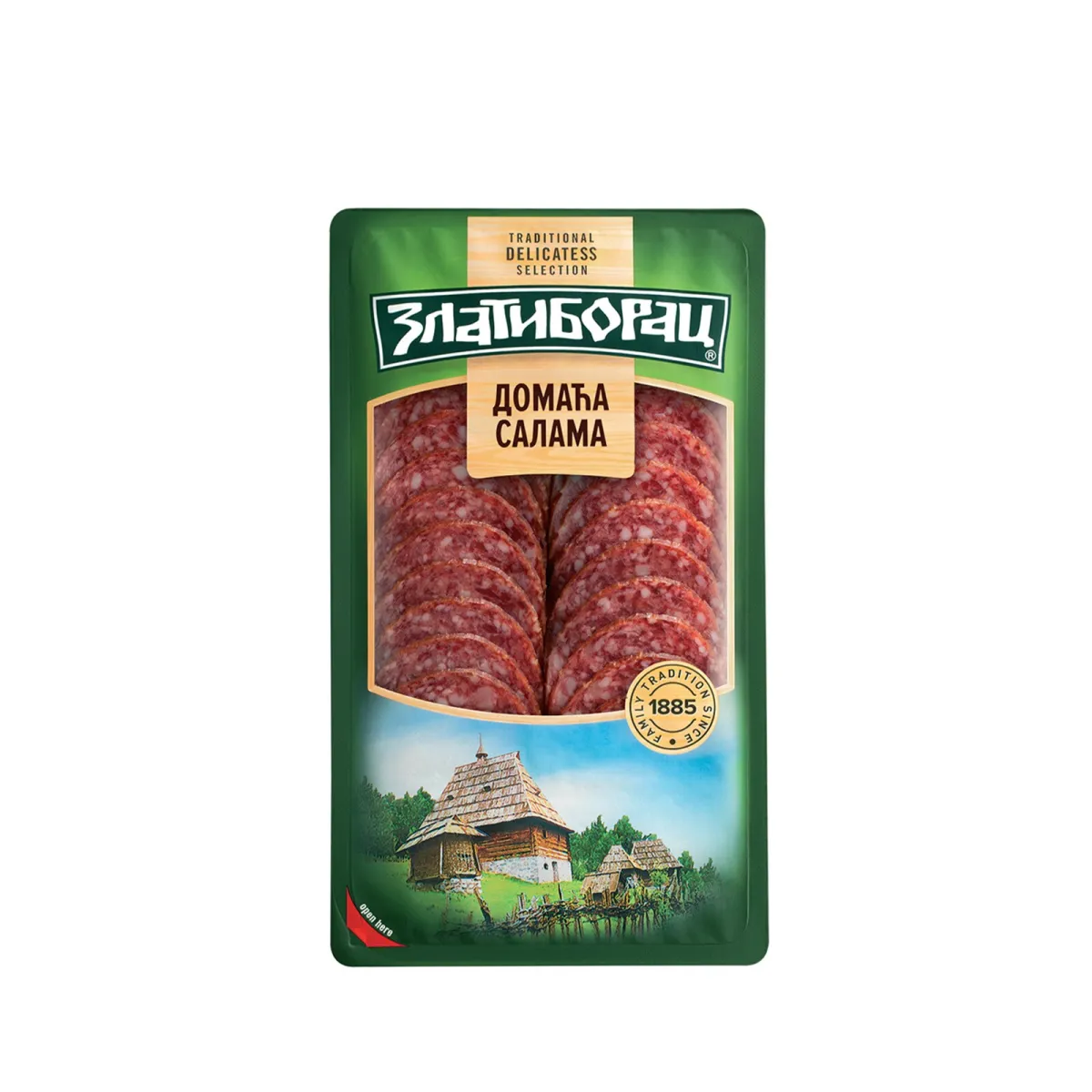 Domaca salama slajs  Zlatiborac 100g