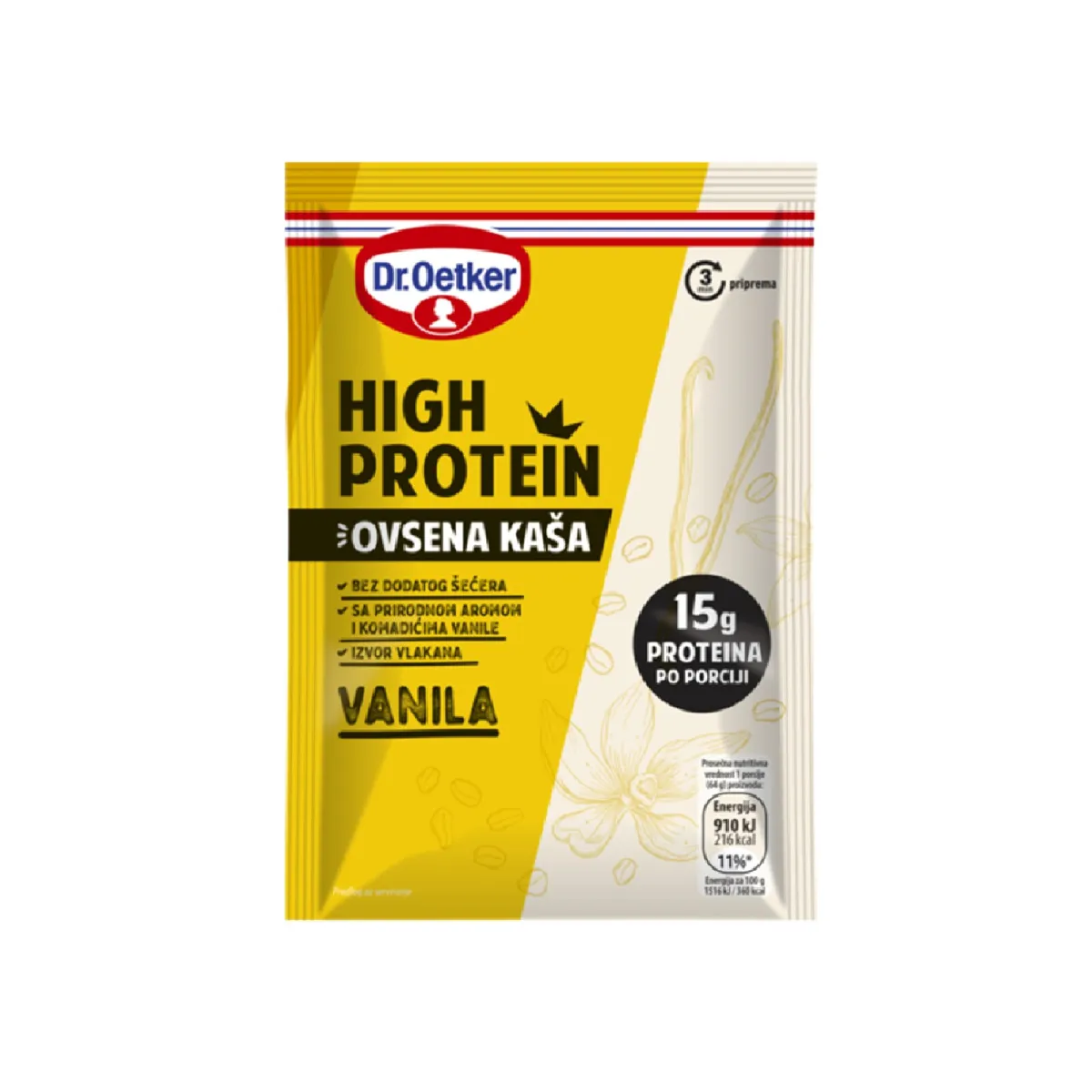 High protein ovs.kasa van.Dr Oetker 64g