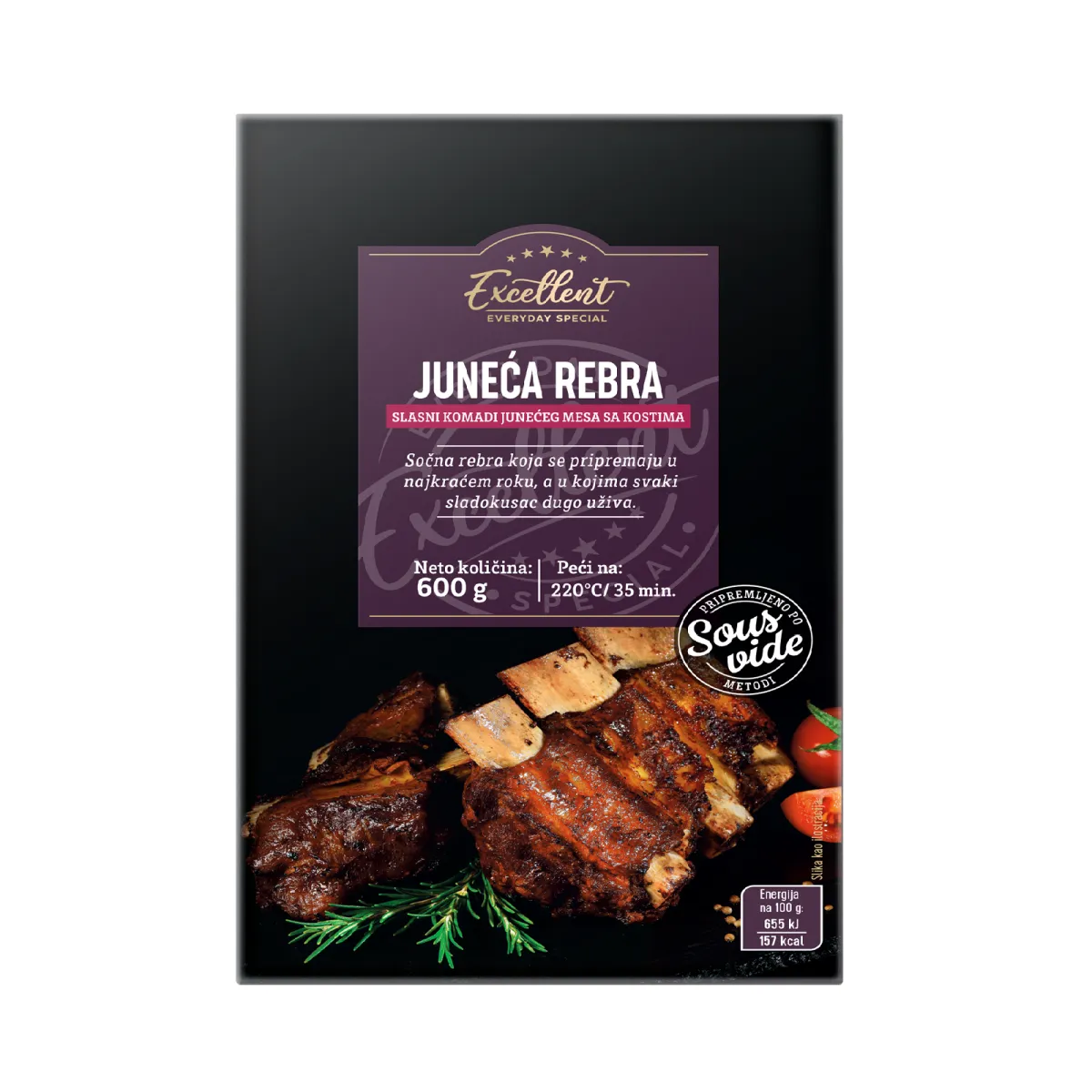 Juneca rebra 600g