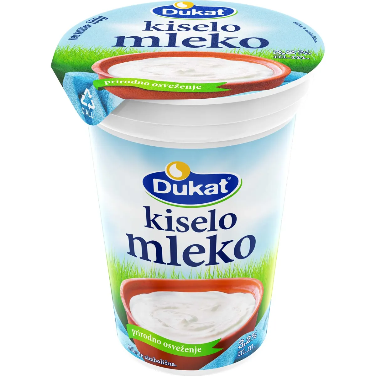 Kiselo mleko 3.2%mm Dukat casa 180g
