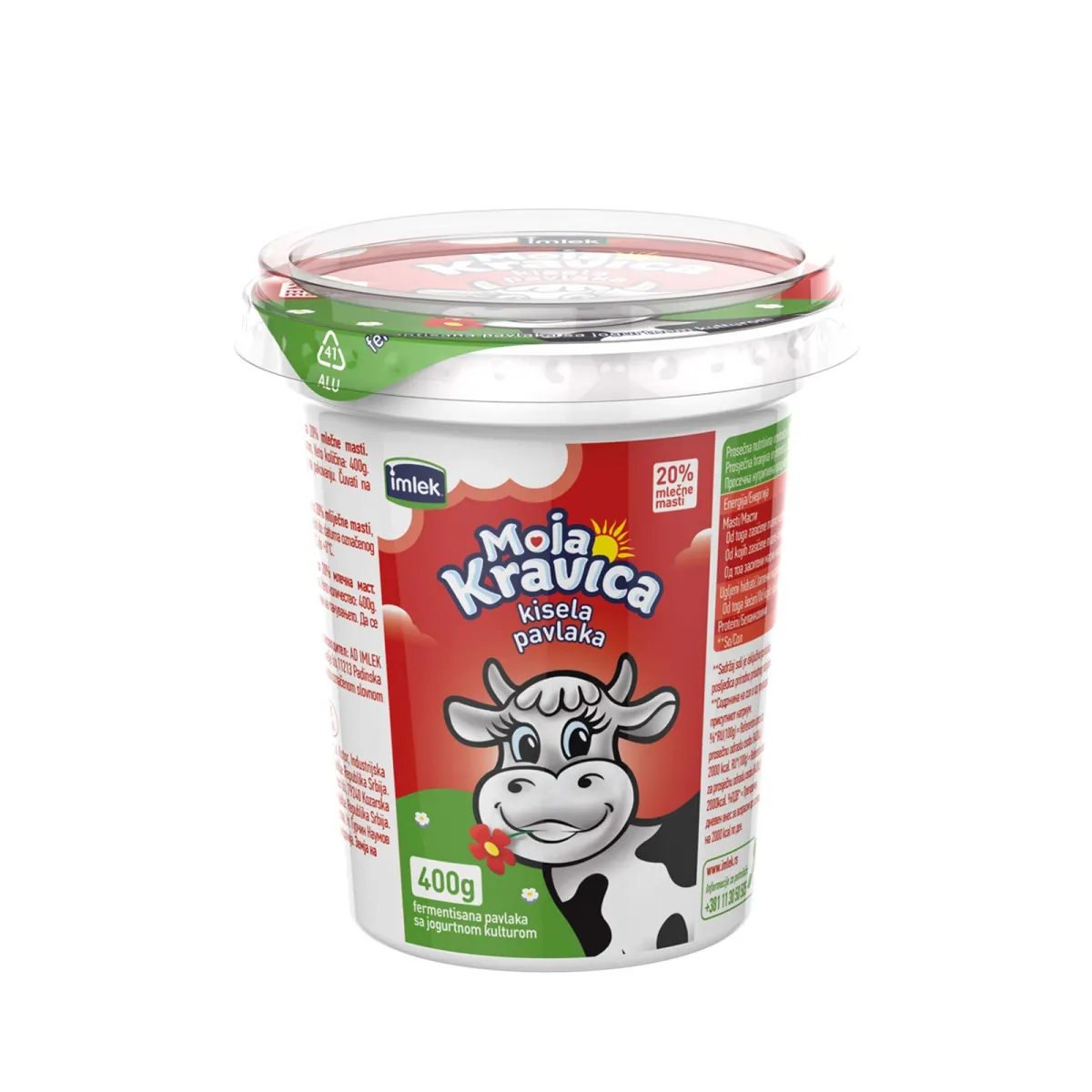 Kis.pavlaka 20%mm Moja kravica casa400g