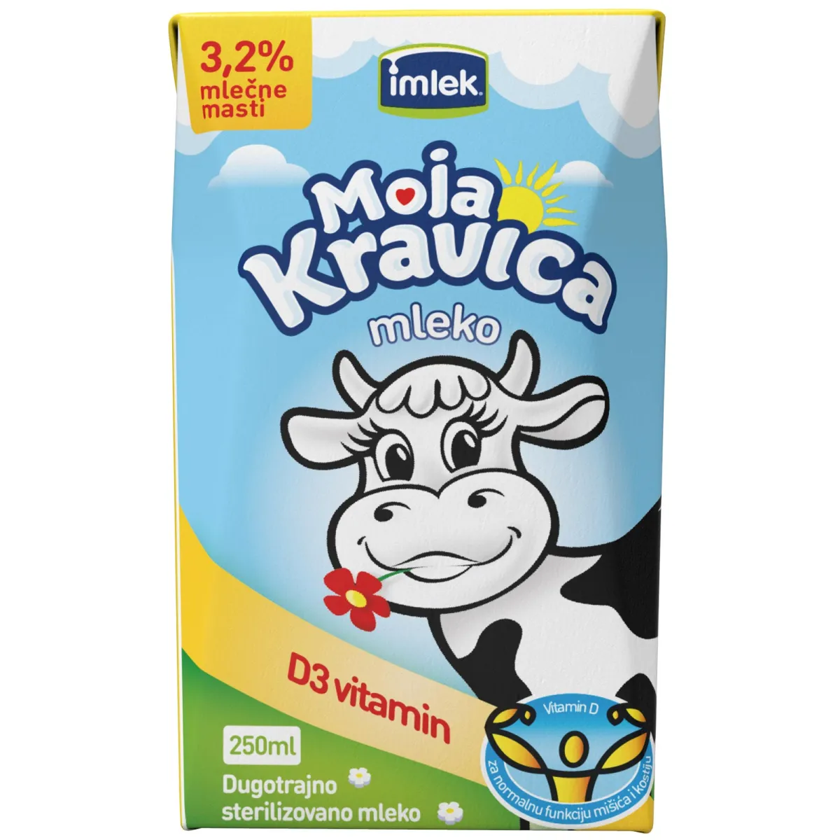 Mleko ster.3.2%mmD3/AD TB Moja krav250ml