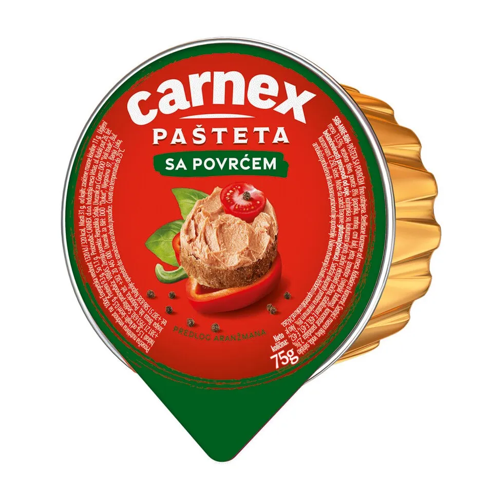 Pasteta sa povrcem folija Carnex 75g