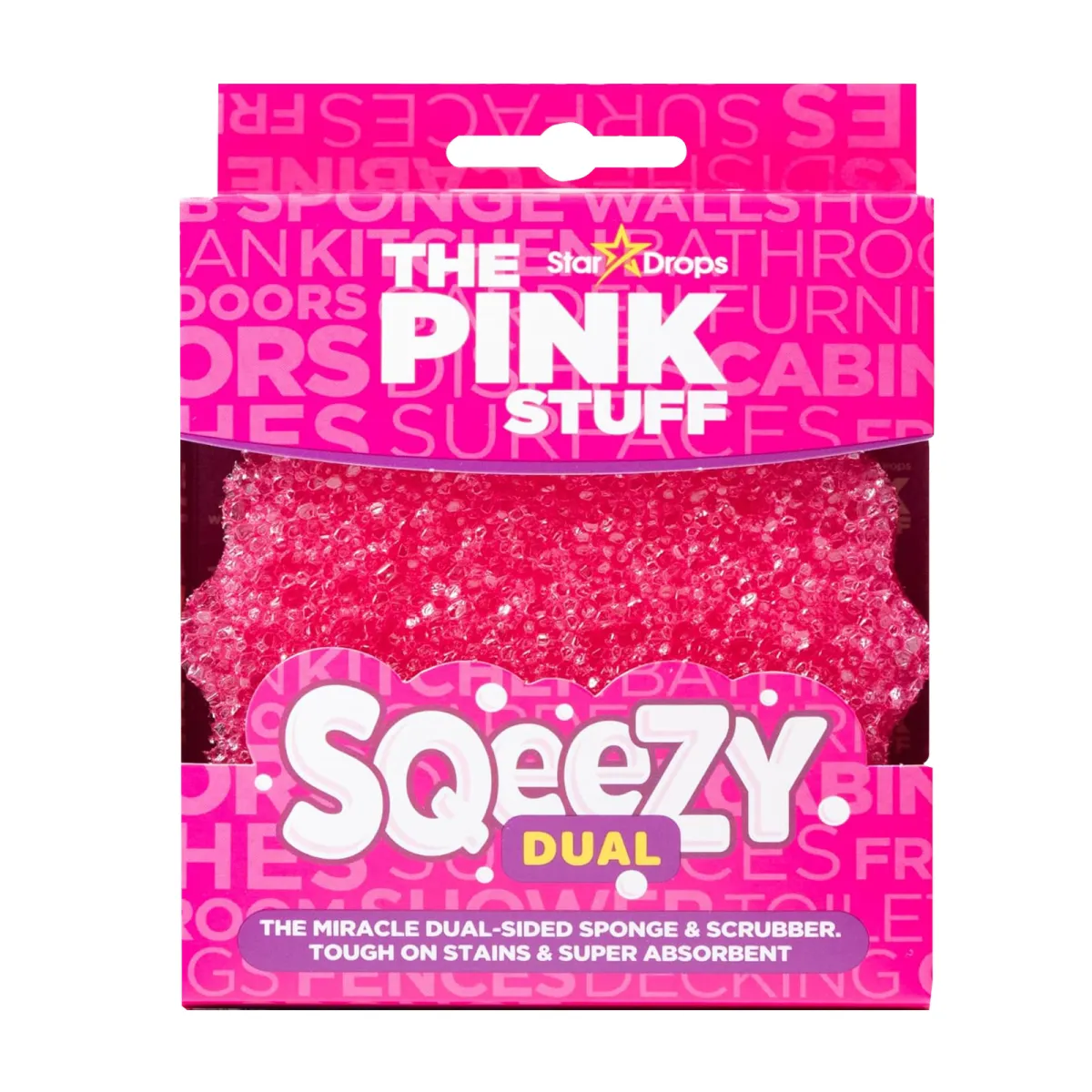 The Pink Stuff dual scrubber i sundjer