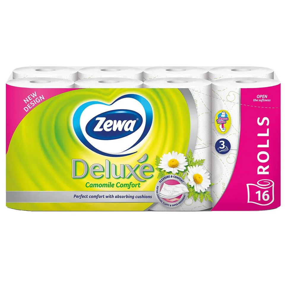 Toal.papir Zewa Deluxe camomile 3sl 16/1