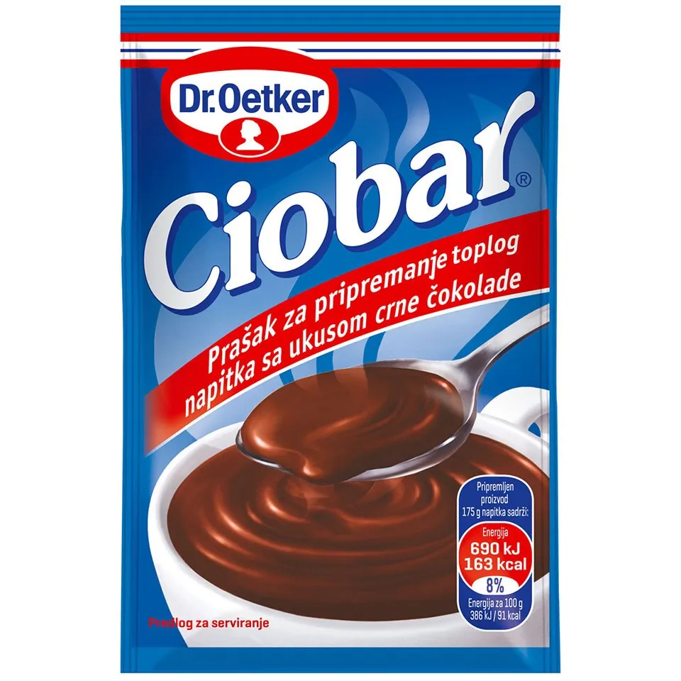 Topla cokol.ukus crne cokol.Dr Oetker25g
