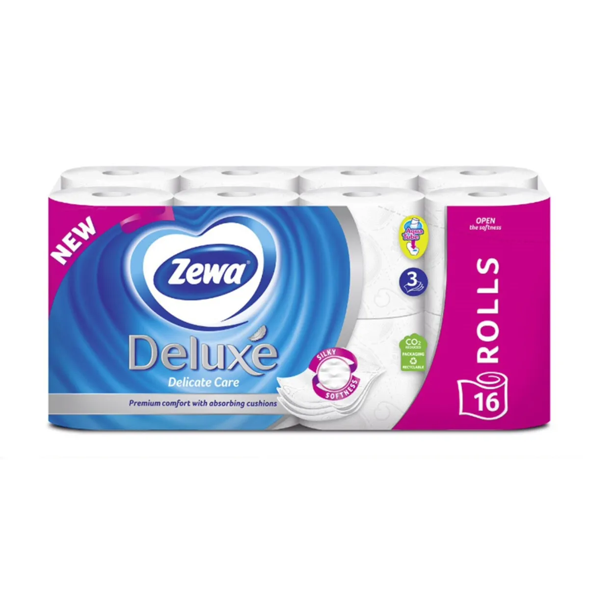 T.papir Deluxe Pure white Zewa 3sl 16/1