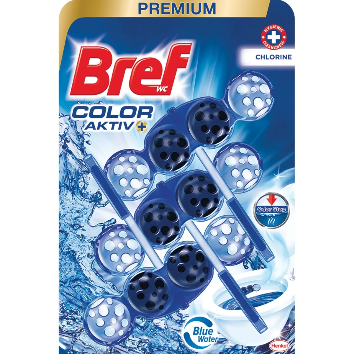 WC osv.Bref  Blue act. Chlorin 3x50g