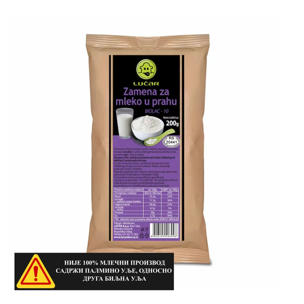Zamena za mleko u prahu Lucar 200g